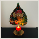 Ganesha leaf candle stand