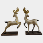 A Pair Of Handcrafted Deers