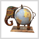 Hand- Painted Elephant Globe