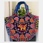 Velvet Embroidered Mirror work Bag