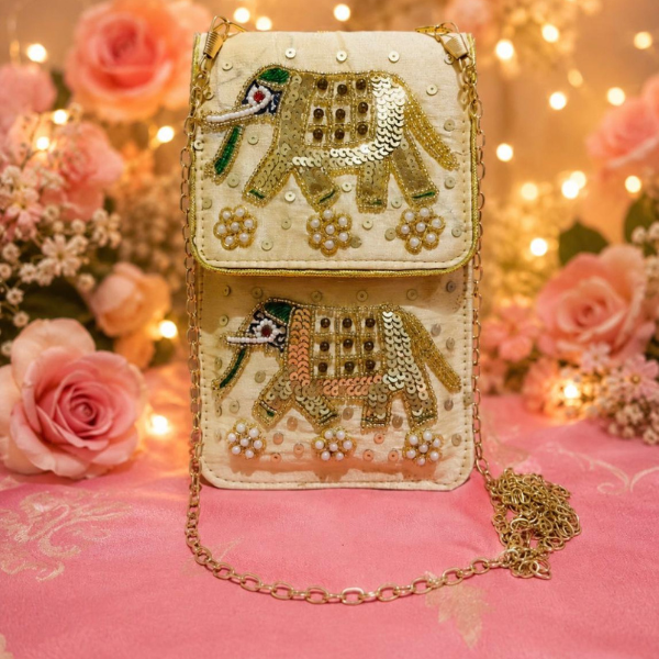 Mobile pouch with hook and sling .